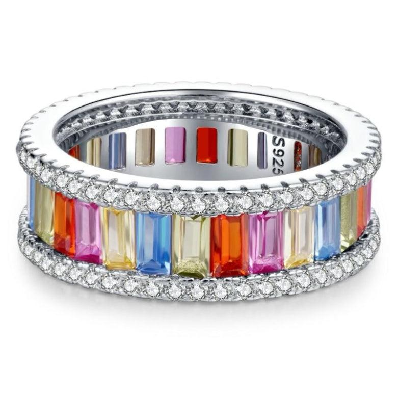 Color ring niche senior female 925 row ring color