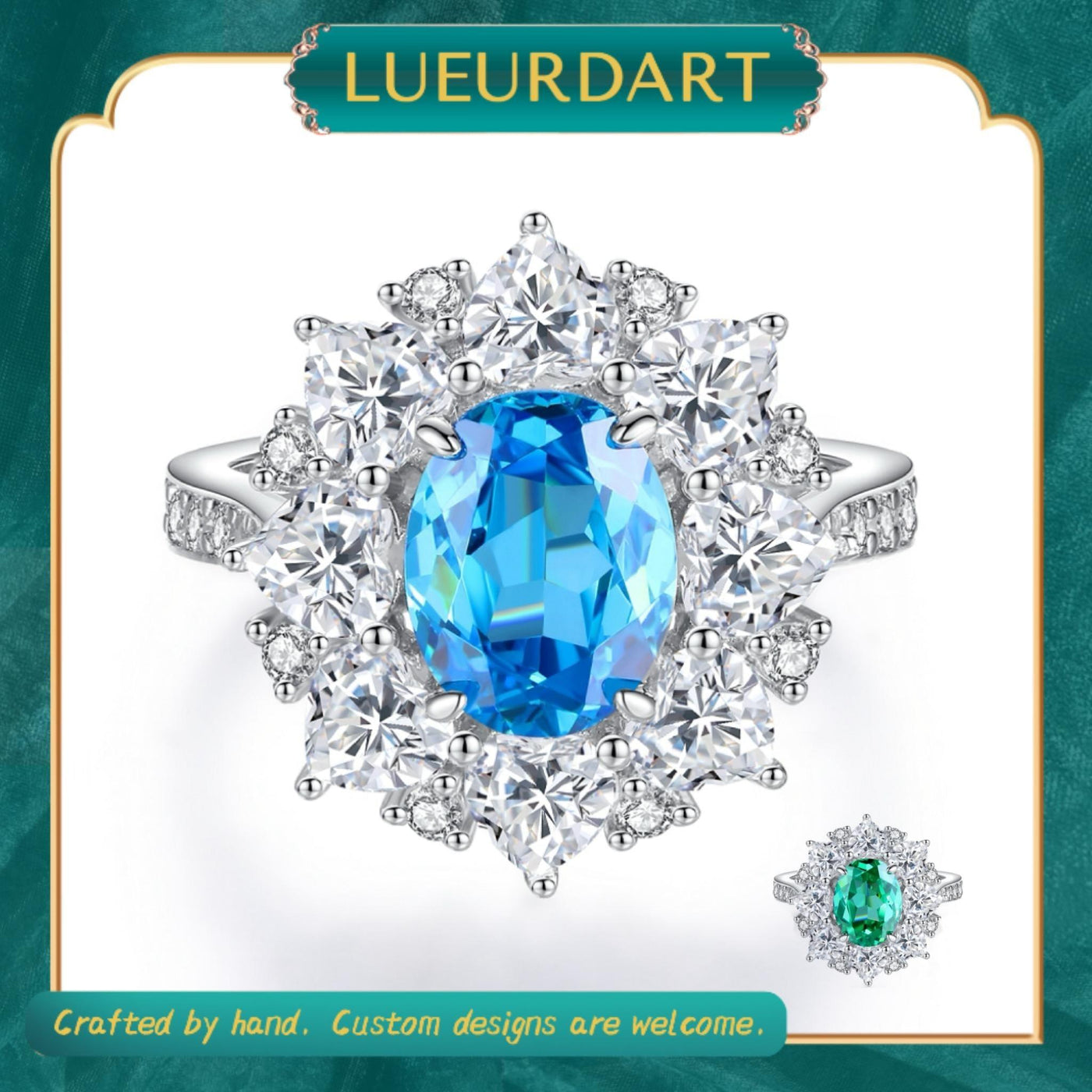The new popular 925 ring 3ct retro everything women