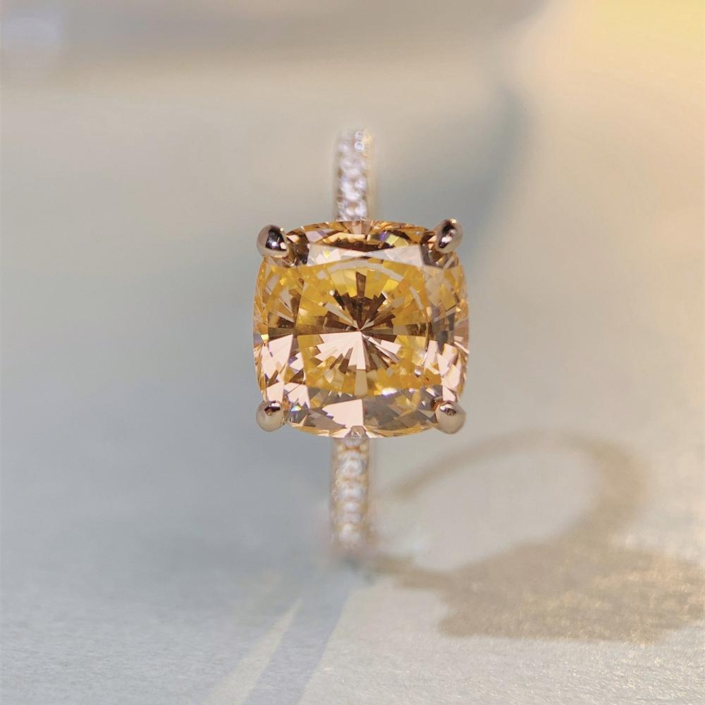 Orange 925 Ring Color Sparkle Classic ring for women
