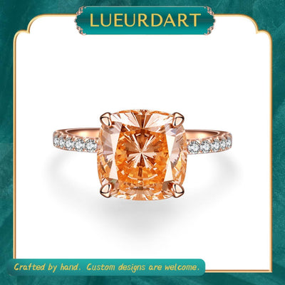 Orange 925 Ring Color Sparkle Classic ring for women