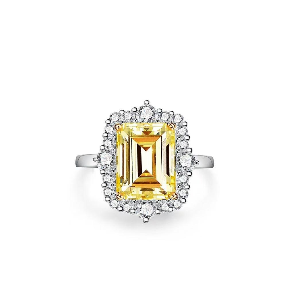 Yellow ring s925 ladies Europe and America popular ring