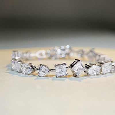 S925 sterling silver diamond bracelet