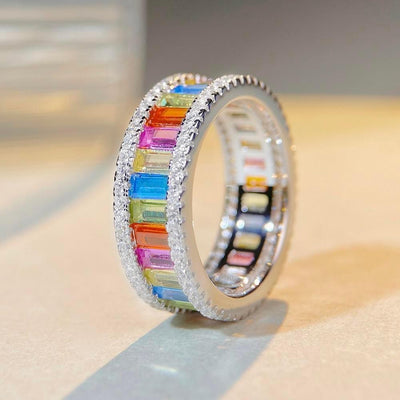 Color ring niche senior female 925 row ring color