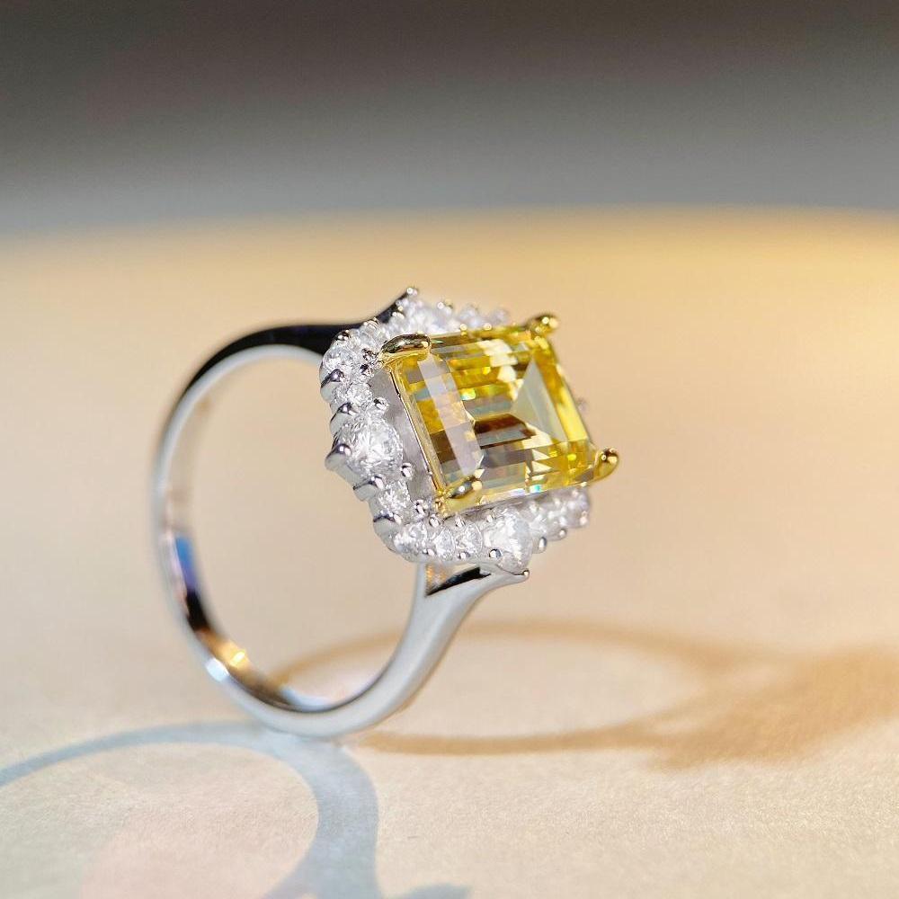 Yellow ring s925 ladies Europe and America popular ring