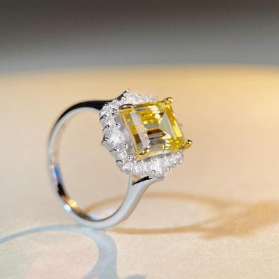 Yellow ring s925 ladies Europe and America popular ring