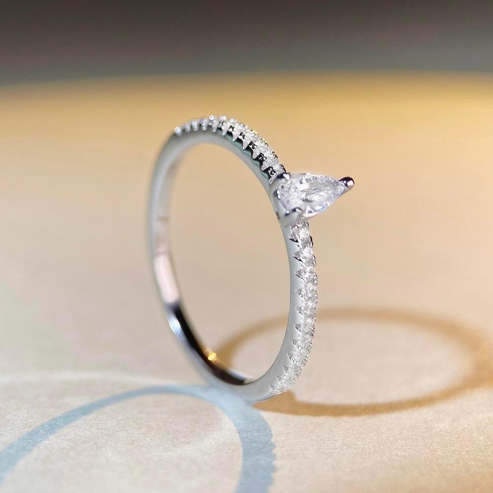 Mosan D color ring female water drop design female model