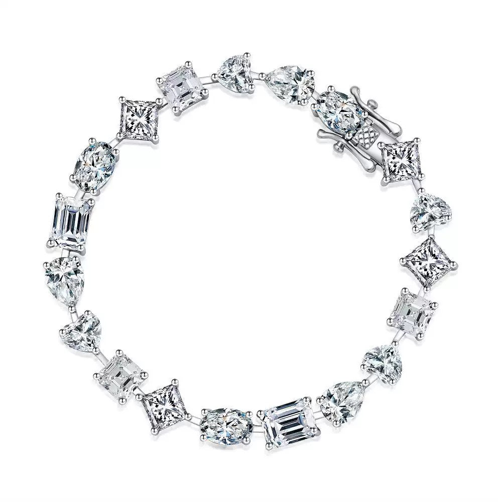 S925 sterling silver diamond bracelet