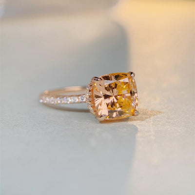 Orange 925 Ring Color Sparkle Classic ring for women