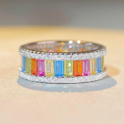 Color ring niche senior female 925 row ring color