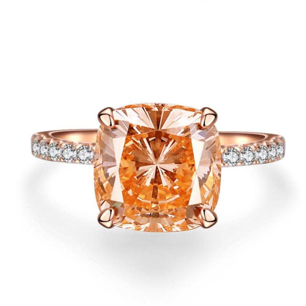 Orange 925 Ring Color Sparkle Classic ring for women